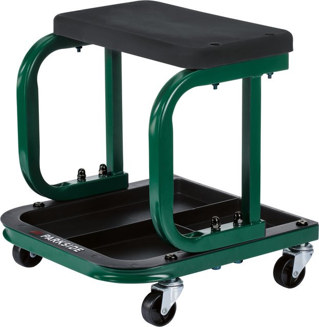 Parkside Werkstatt-Rollsitz in Grün-Schwarz B/T/H: 37,0 x 39,0 x 35,0 cm - Bild 1