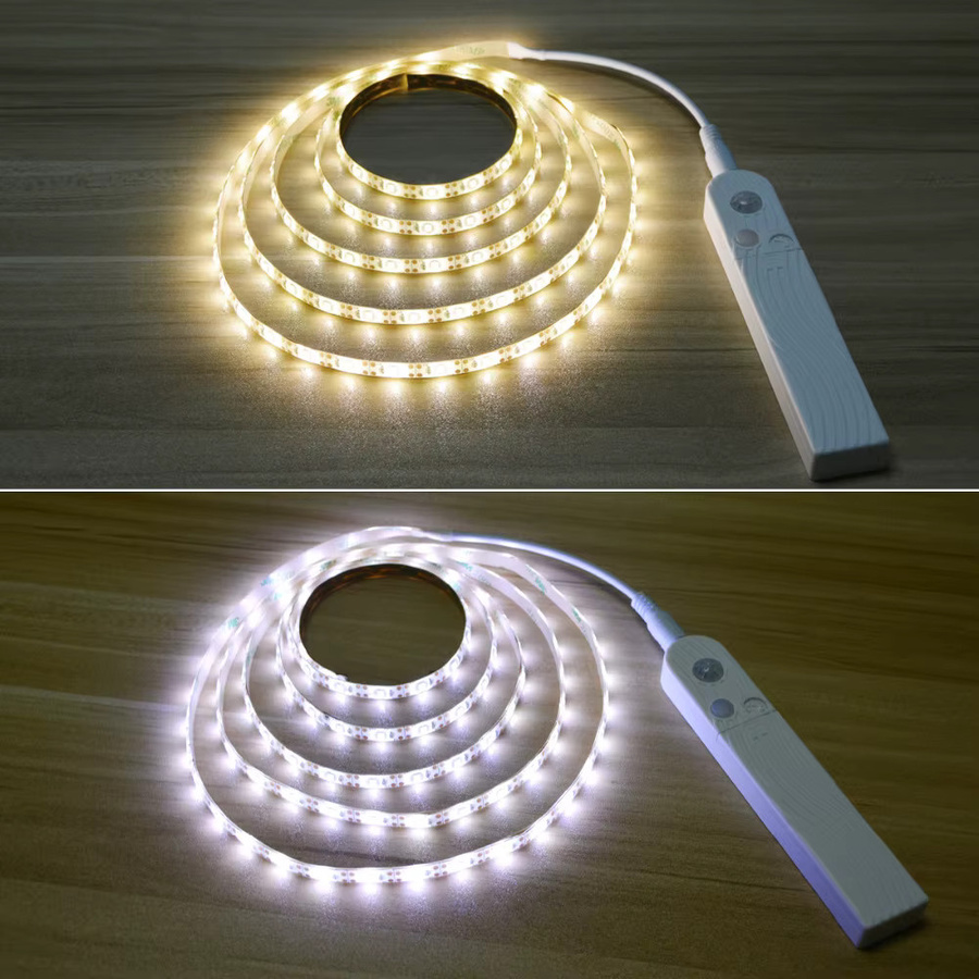 CHNAITEKE LED-Unterschrankleuchte mit kabellosem PIR-Bewegungssensor und USB-Anschluss in Weiß - Bild 3