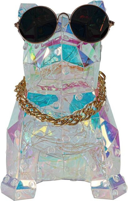 NOLO LED-Dekoleuchte French Dog transparent aus Glas B/H/T: 18,5 x 11,5 x 20 cm - Bild 1
