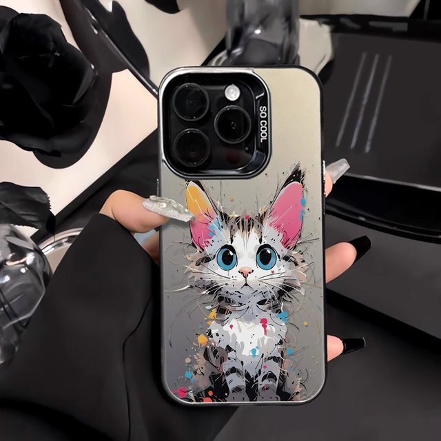AKABEILA Katzen Handyhülle mit mattem Design für iPhone 17 Pro Max 16 15 14 13 12 11 Air und Pro Max Modelle - Bild 1