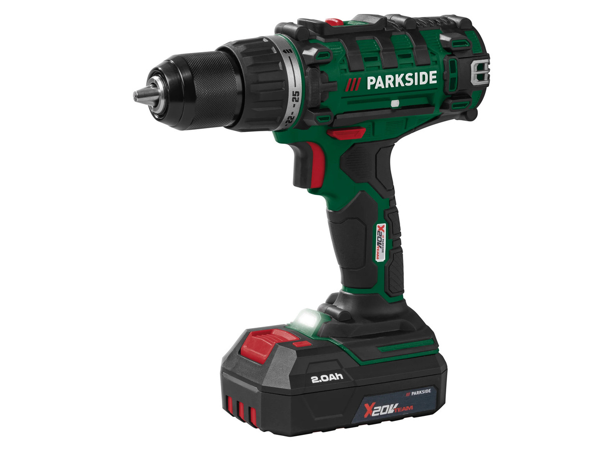 PARKSIDE 20 V Akku-Bohrschrauber Starterset PABS 20-Li I9 in Grün mit Akku und Ladegerät - Bild 2