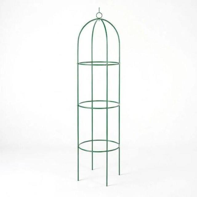 TTL GARDEN Obelisk Rankhilfe XL aus Metall in Grün, Kletterhilfe für Rosen und Clematis, Höhe: 195 cm, Breite: 40 cm - Bild 1