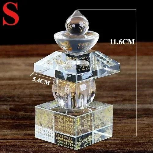 Kristallreliquienturm Feng Shui Pagode von Yiran Furniture in transparentem Glas für deinen Tisch - Bild 1