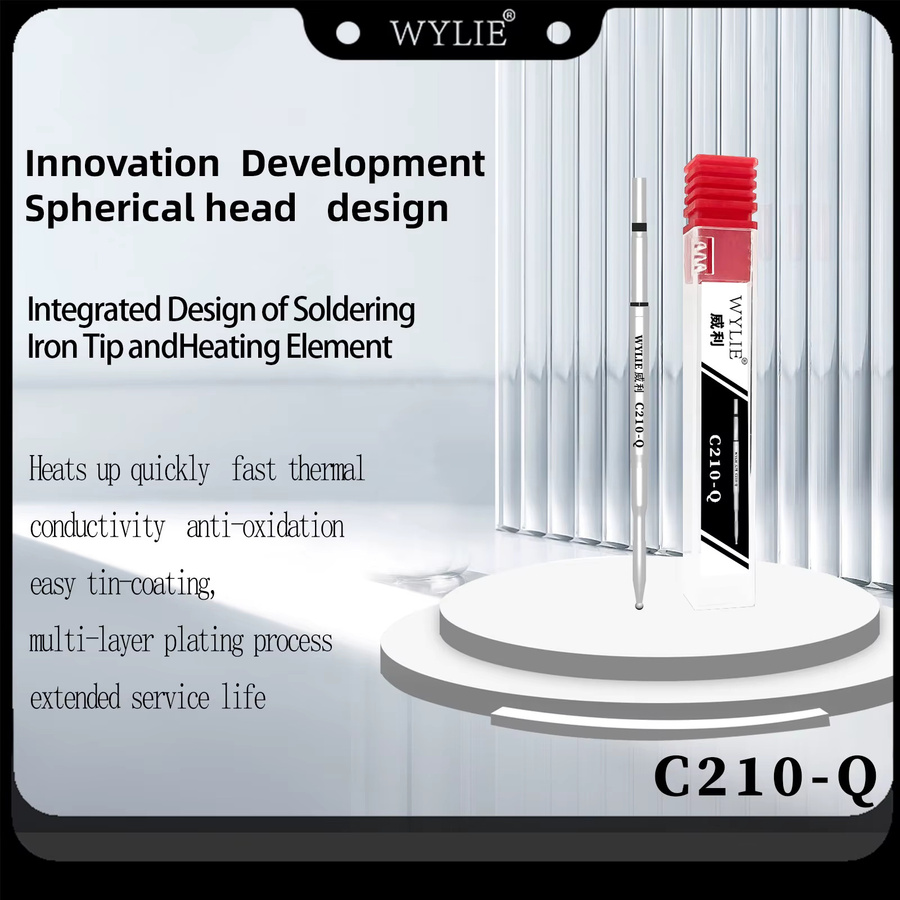 WYLIE C210-Q sphärische Lötkolbenspitze mit 1 mm Durchmesser für die Präzisionsreparatur von Elektronik - Bild 2