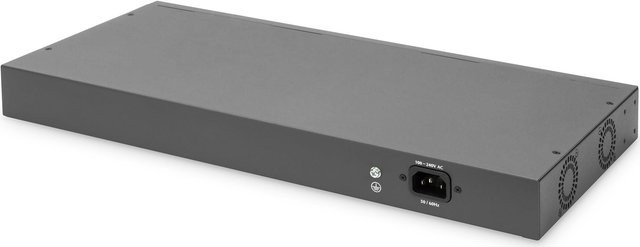 Digitus 16-Port Fast Ethernet PoE Switch Unmanaged mit 2 Uplinks Schwarz DN-95342-1 - Bild 1