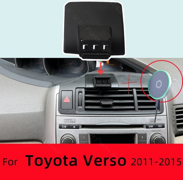 Magnetische MagSafe Autotelefonhalterung mit kabelloser Ladefunktion für Toyota Verso EZ, Schwarz - Bild 1