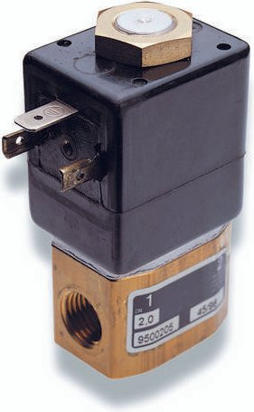 IMI Norgren Sitzventil 9500300020002400 mit 24 V/DC, Gehäuse aus Messing und NBR-Dichtung, Schwarz - Bild 1