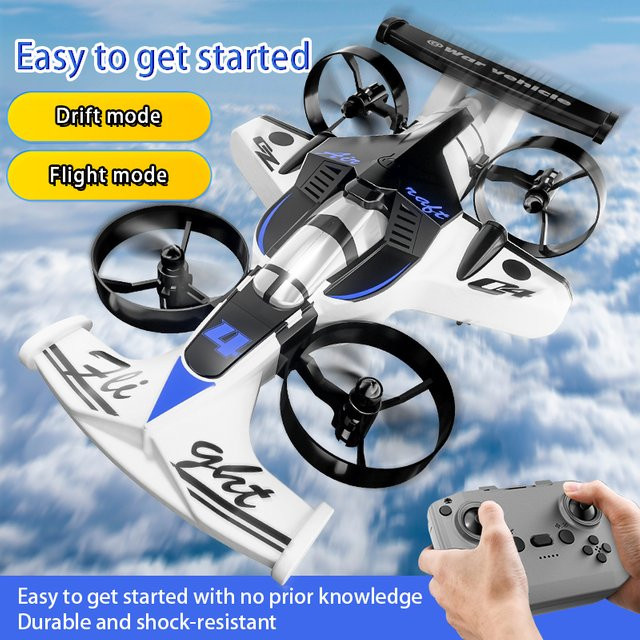 ANTSIR 2-in-1 Land Air Dual RC Quadcopter & RC Drift Car, 2,4G Fernbedienung, Set - Bild 1