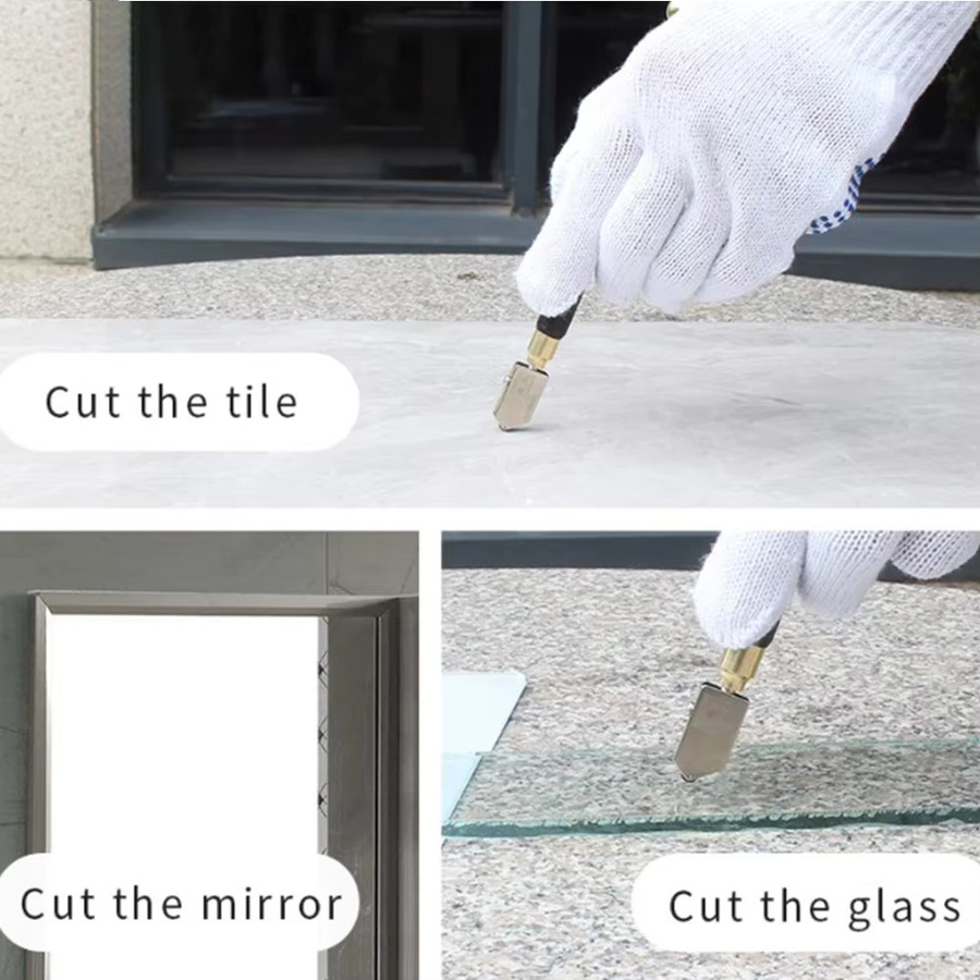 Vibratite Emery Glas Cutter Set mit Hartmetallspitze im Bleistilstil für Fliesen und Glas, 2 Stück, Schneidbereich 6-12 mm - Bild 2