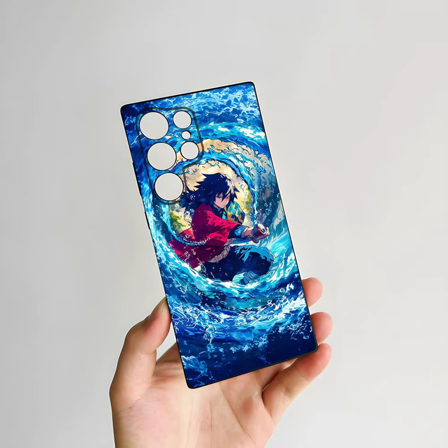 Stoßfeste Anime G-Giyu Tomioka Handyhülle Soft Cover für Samsung A25 A13 A33 5G A54 A36 A35 A56 A52 A14 in Schwarz und Blau - Bild 2