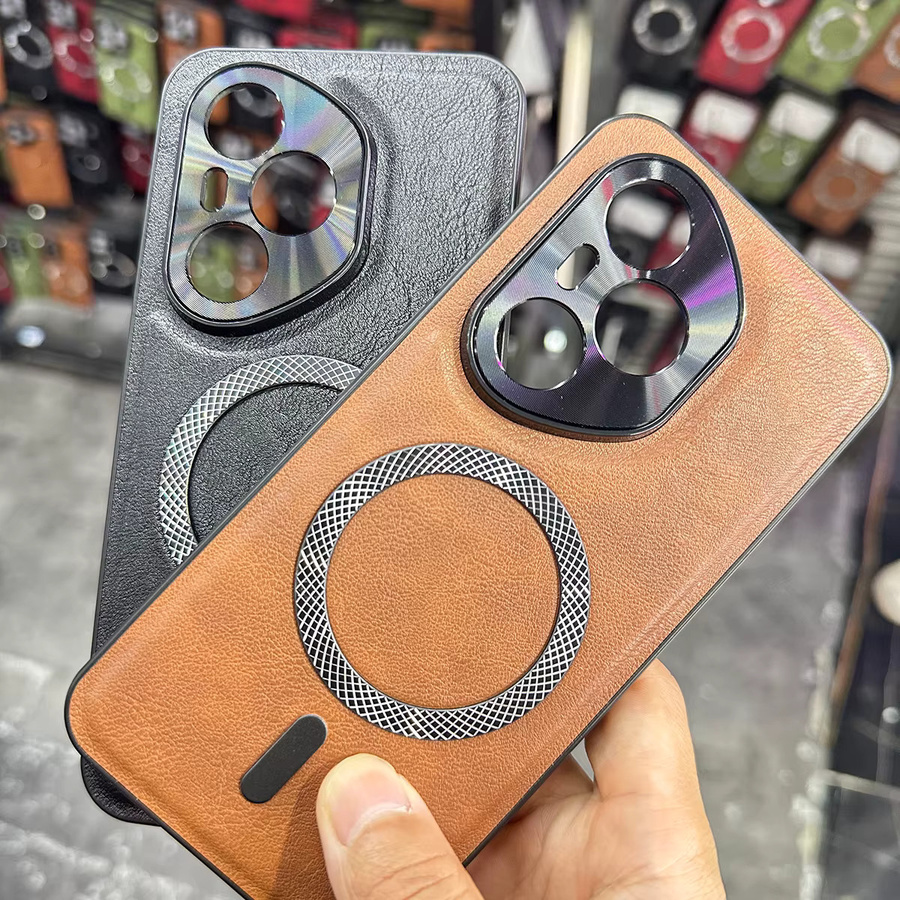 Magnetische PU-Leder Schutzhülle für Honor 400 Pro und Honor 400 mit Kameraschutz und Stoßfestigkeit von Fundas in Grün und Braun - Bild 5