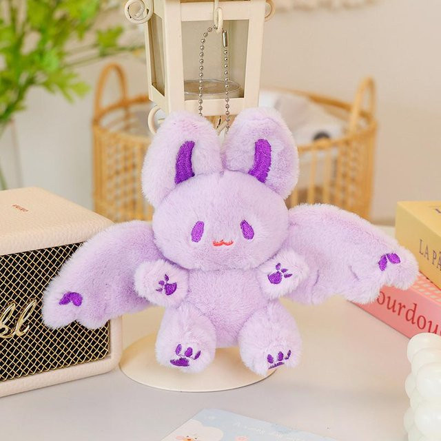 Yiran Health & Beauty Kawaii Fledermaus Plüschtier, Plüsch Schlüsselanhänger, 15cm - Bild 1