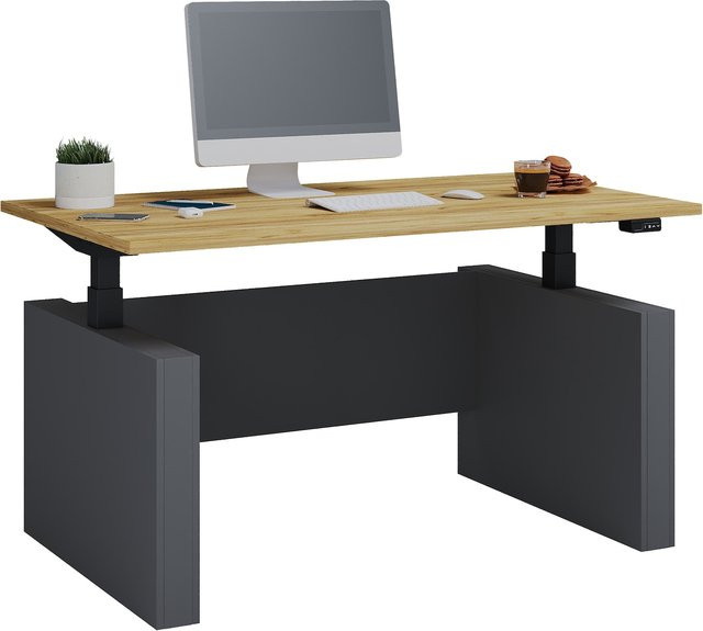 Elektrisch höhenverstellbarer Schreibtisch Salia von VCM, stufenlos von 71 bis 120 cm, B/T: 138 x 80 cm - Bild 1