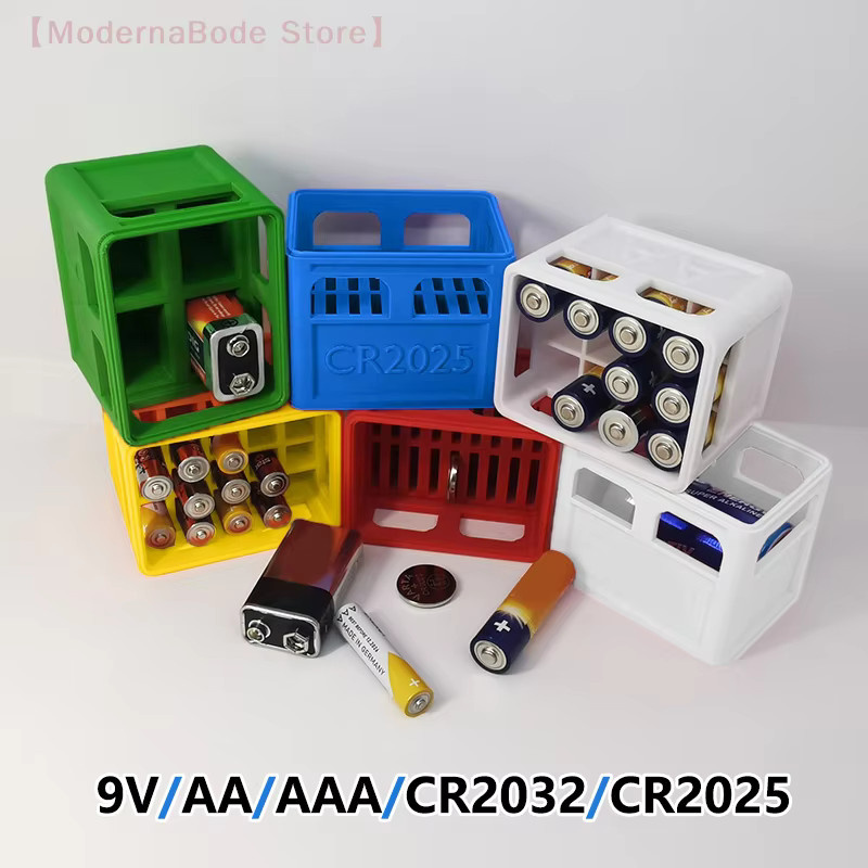 Hoeaden Stapelbarer Batterie-Organizer für AAA, AA, 9V, CR2032 und CR2025 in Mehrfarben - Bild 3