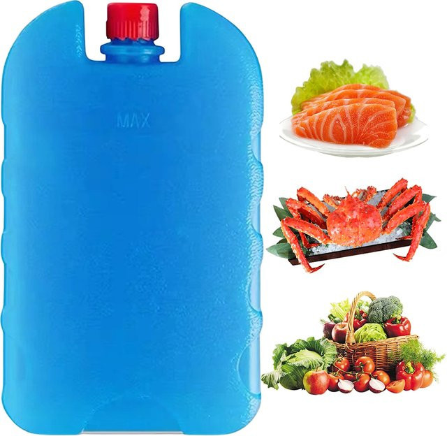 KISS-THE NIGHT Tragbare Eisbox mit Wasserinjektion in Blau zur frischen Lebensmittelaufbewahrung für Picknick und Lunchbox - Bild 1