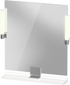 Duravit Sivida LED-Spiegel in Weiß mit Touch-Schalter und Dimmfunktion, B/H: 65 x 65 cm, Tiefe: 3,6 cm - Bild 1