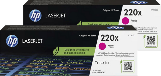 HP 220X LaserJet Toner Magenta für HP Color LaserJet Pro 4302, 2 Stück - Bild 1
