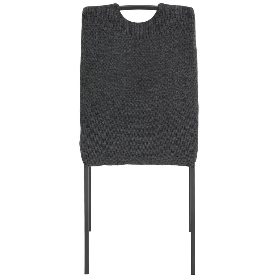 4er Set Stühle Hela in Anthrazit Grau aus Mikrofaser und Metall, B/H/T: 44 x 96 x 64 cm - Bild 2