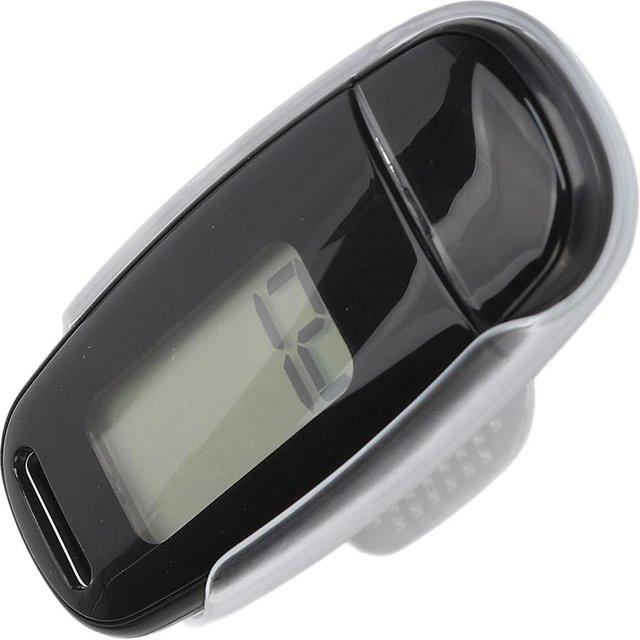 PULUZ Schrittzähler in Schwarz mit großem LCD-Bildschirm und USB-C Aufladung inklusive Trageband - Bild 1