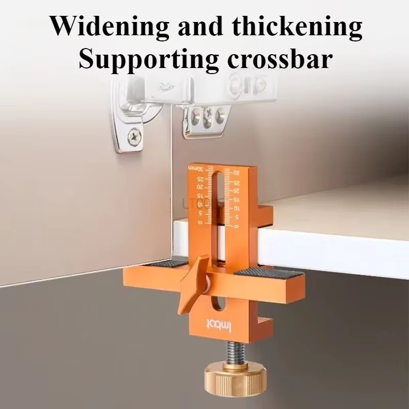 LTOOLS Installationsvorrichtung für Schranktüren aus Aluminium in Orange mit verstellbarem Klemmbereich von 7–40 mm - Bild 2