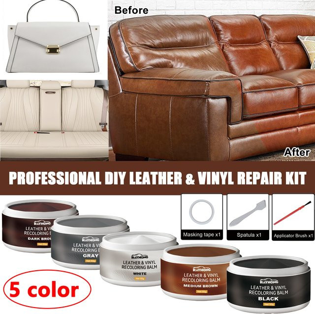 RayHong Lederfarben-Restaurator-Creme-Set zur Reparatur und Politur von Autositzen, Möbeln, Jacken und Schuhen - Bild 1