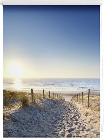 Lichtblick Rollo Klemmfix Ostseestrand Blau B: 70 cm, H: 150 cm - Bild 1