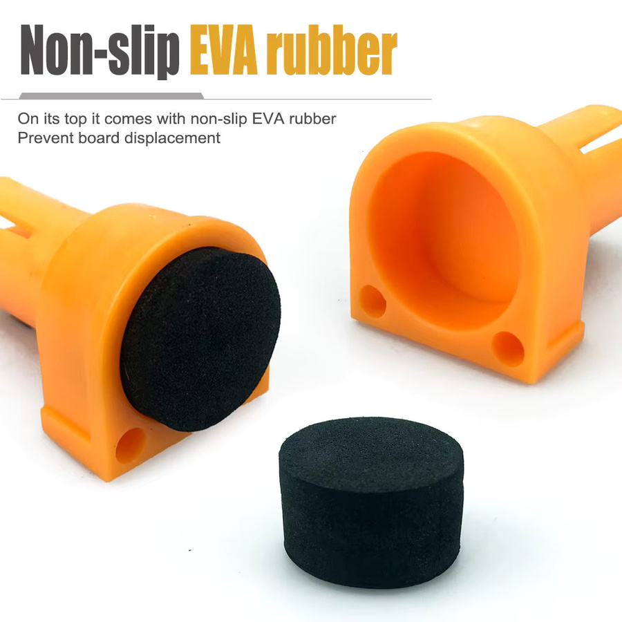 QDS Werkbank-Zapfenstopper Set aus Nylon und EVA-Gummi in Orange, 8 Stück für 19/20 mm Löcher - Bild 4