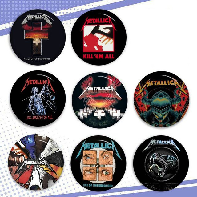 kayou Anstecknadel Metall, Logo M-Metallica Band Cartoon, Unisex - Bild 1
