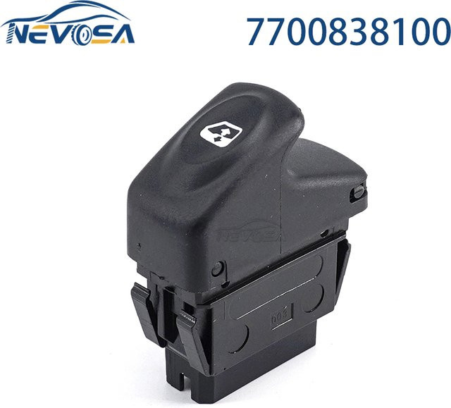 NEVOSA Fensterheberschalter in Schwarz für Renault Clio II, Megane I und Kangoo - Bild 1