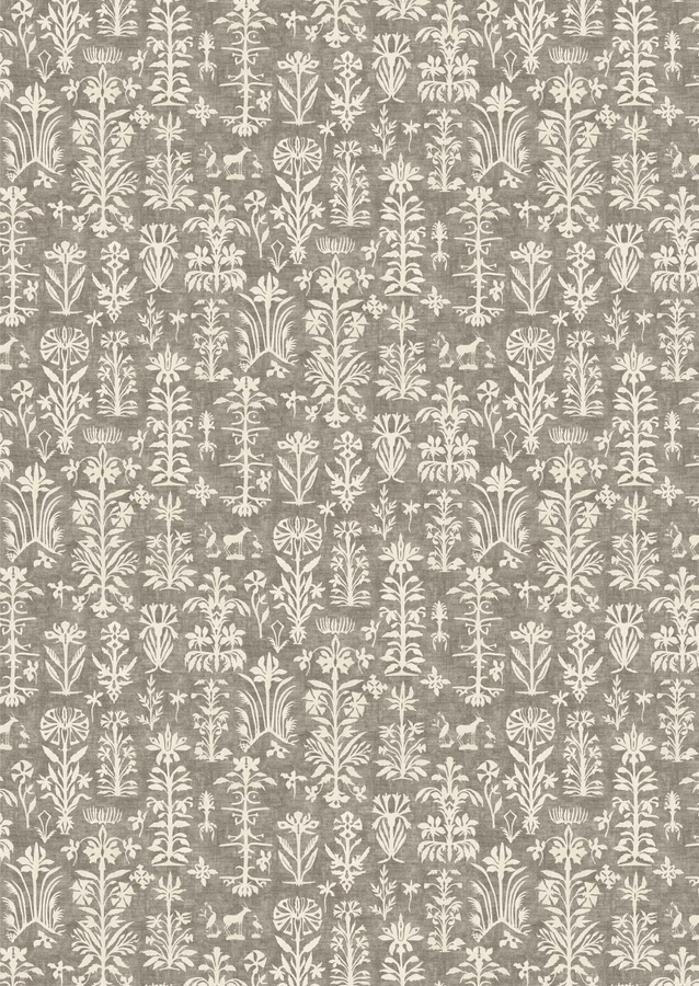 Lewis & Wood Tapete Papyrus Topaz in Beige mit floralem und botanischem Design aus Vlies - Bild 1