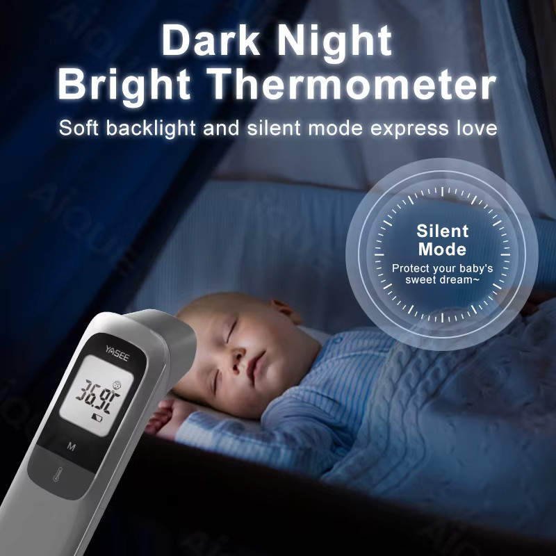 AIQUE Infrarot Stirnthermometer berührungslos in Weiß zur Temperaturmessung für Kinder und Erwachsene sowie zur Lebensmittel- und Milchmessung in ℃ und ℉ - Bild 2