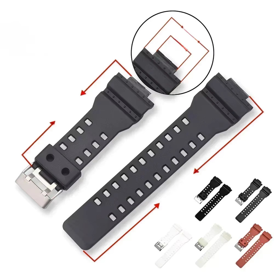 Casio Uhrenarmband Silikon, Schwarz, Unisex - Bild 4