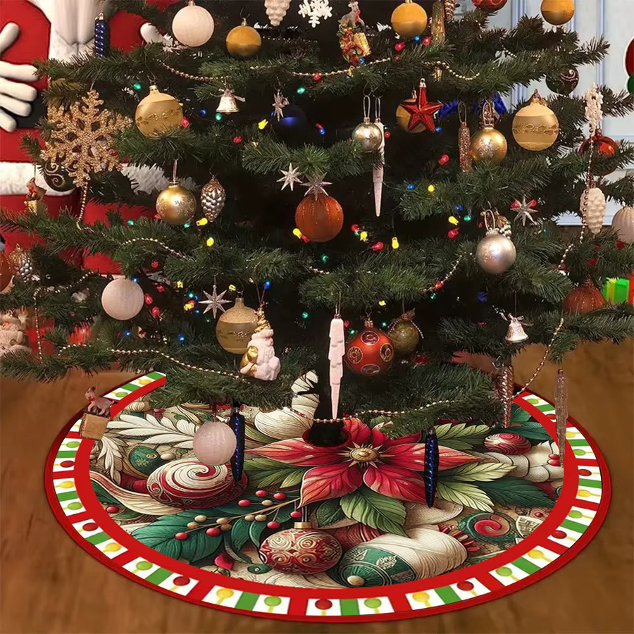 VIKAMA Weihnachtsbaum Dekoration Vintage Color Balls in Rot als hängender Christbaumschmuck - Bild 2