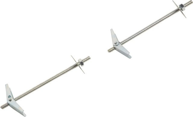 LUX-TOOLS Federklappdübel mit Schraube aus Stahl in Silber, Durchmesser: 4 mm, Länge: 95 mm, 2 Stück - Bild 1