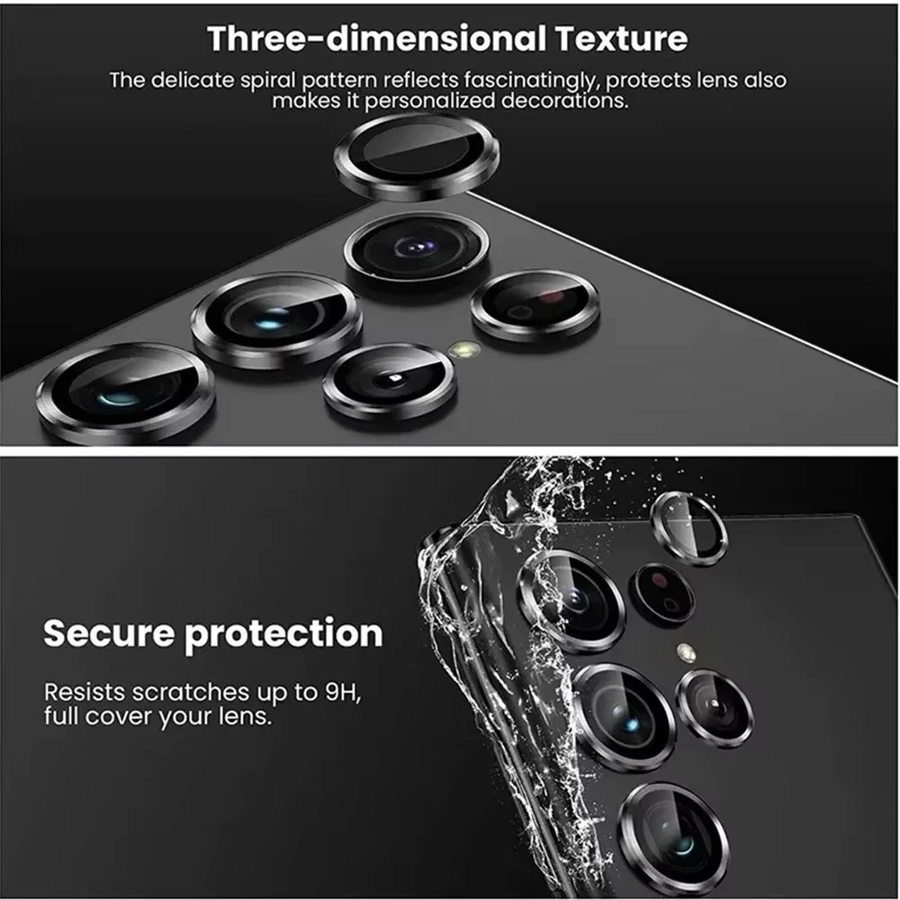 Metall-Kameraobjektivschutzglas in Purple für Samsung Galaxy S25 Ultra, S24, S23 und S22 Ultra Plus - Bild 2