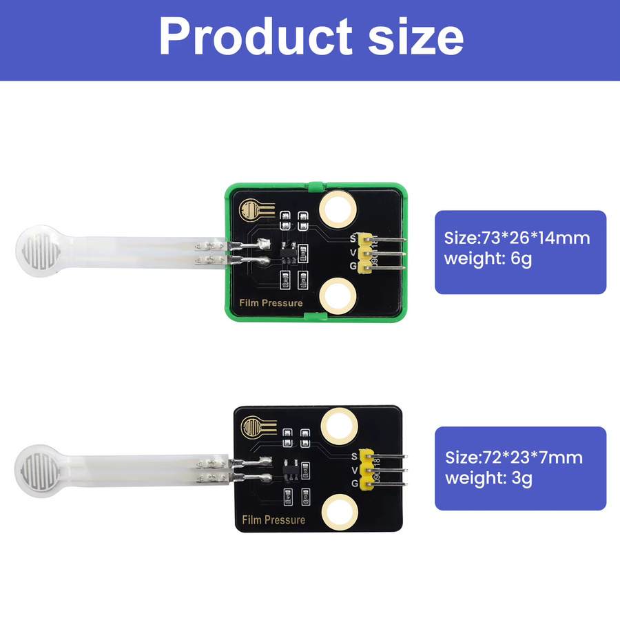 Keyestudio Resistives Dünnfilm-Drucksensormodul für Arduino, Raspberry Pi und Microbit, kompatibel mit Lego-Blöcken - Bild 5