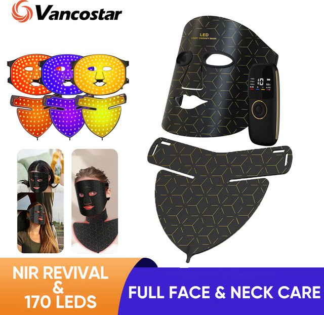 Vancostar Infrarot-LED-Gesichtsmaske, 170 Lampen, Unisex - Bild 1