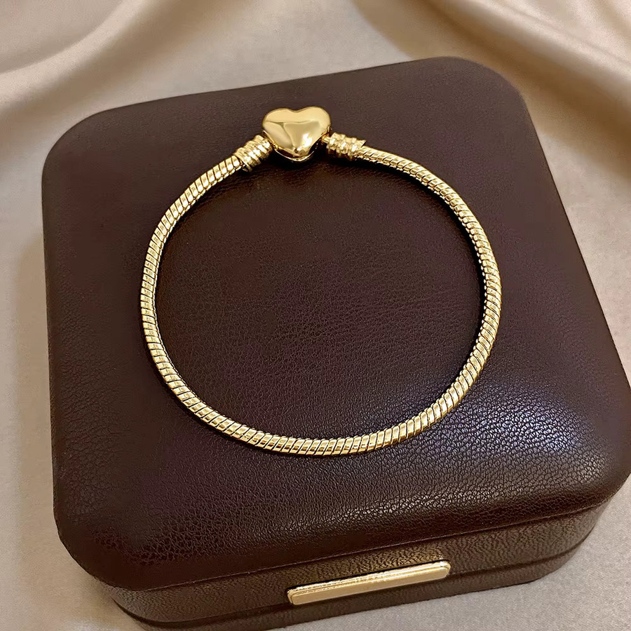 AENSOA Armband Edelstahl, Gold, Schlangenknochen-Kette, Unisex - Bild 2