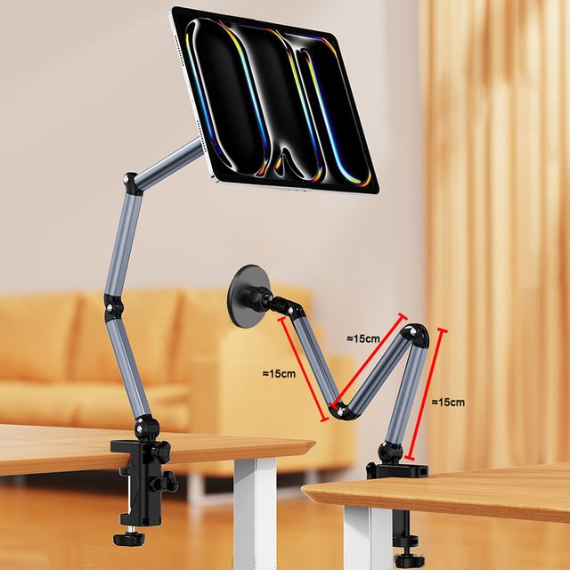 OUTMIX Magnetischer Tablet-Ständer Faltbarer iPad-Halter mit 360 Grad Drehung für Schreibtisch und Bett - Bild 1