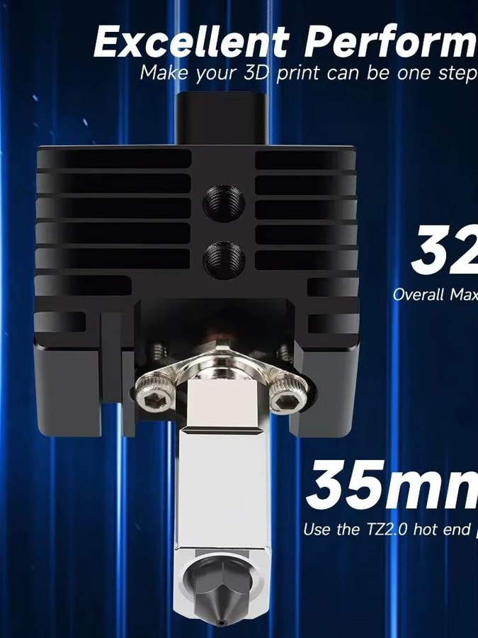 BEGRINT Hotend Kit Version 2.0 aus Bi-Metall für Bambu Lab X1-Carbon, P1P und P1S inklusive Lüfter, Thermistor und Heizung, Schwarz - Bild 1