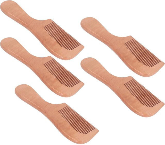 Koogeelife Holzkamm, 5 Stück, Pfirsich beige - Bild 1
