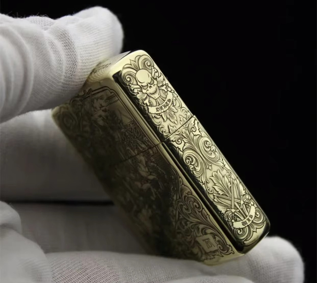 Zippo Feuerzeug Four Horsemen Apocalypse Holy Priest Craved in Gold und Silber Windproof Collection - Bild 2