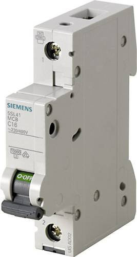 Siemens Leitungsschutzschalter 1-polig 6A grau 5SL4106-7 - Bild 1