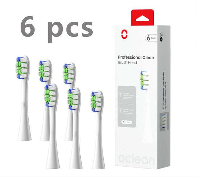 Oclean Ersatzbürstenköpfe für Sonic Elektrische Zahnbürsten, 4/6 Stück, weiß - Bild 1