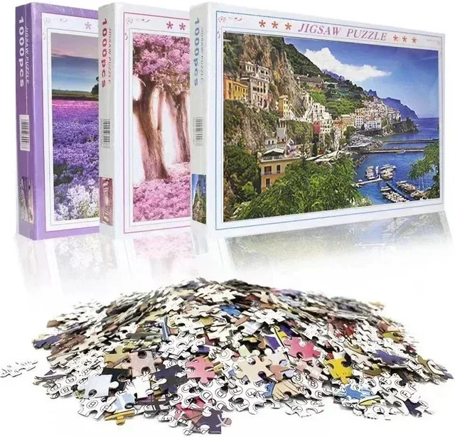 MaxRenard Landschaft Berühmte Malerei Puzzle, 1000 Teile, Natur, Bunt / Mehrfarbig - Bild 1