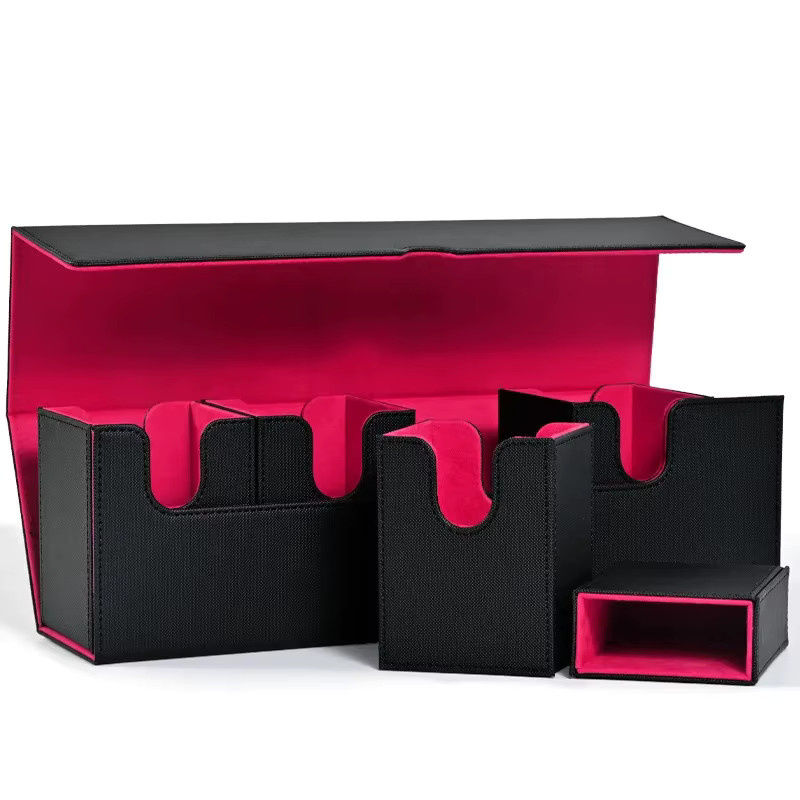 Marsguard Kartendeckbox mit Würfelbox, Kartenaufbewahrungskoffer, Schwarz, Rot, Kunststoff - Bild 2