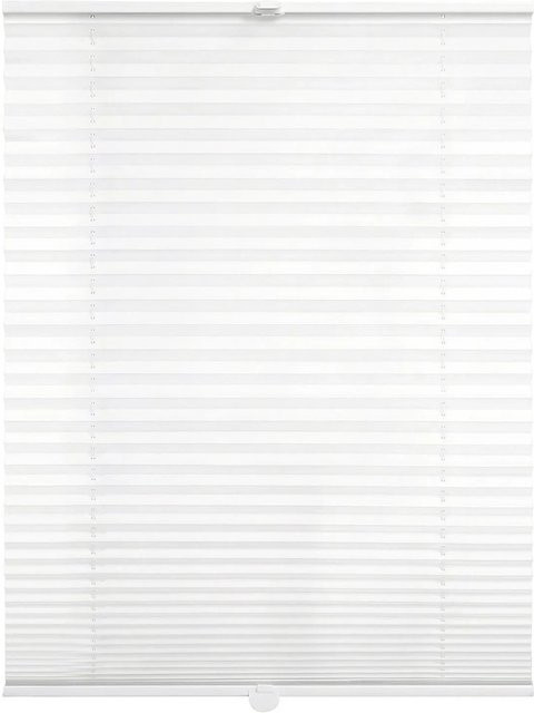 SALCAR Plissee Klemmfix Faltrollo in Weiß, blickdicht, Breite: 80 cm, Höhe: 100 cm - Bild 1
