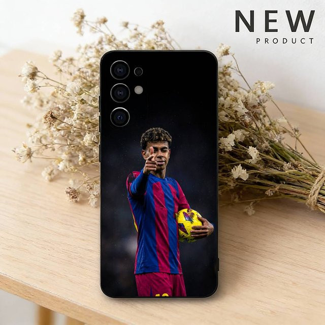 Fußball Lamine Yamal Handyhülle für Samsung Galaxy S26 S25 S24 S23 S22 S21 S20 S10 S9 Ultra Plus Lite FE in Schwarz weiche Hülle - Bild 1