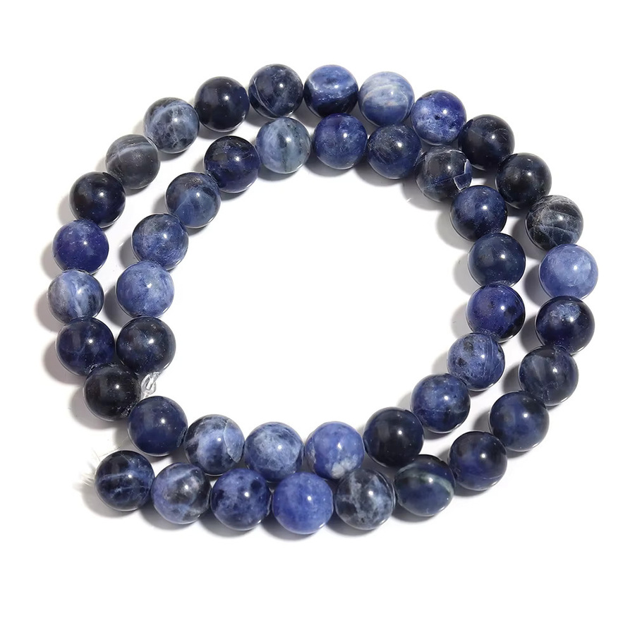 Sodalith Steinperlen, Blau, Rund, Unisex - Bild 5