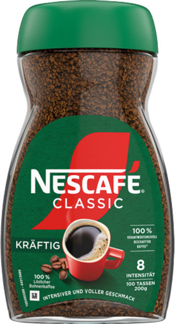 Nescafé Classic, löslicher Bohnenkaffee, kräftig, 200 g - Bild 1